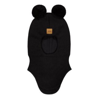 Cutie Helmet -Merinovilla Kypärämyssy | Black - 5-6Y