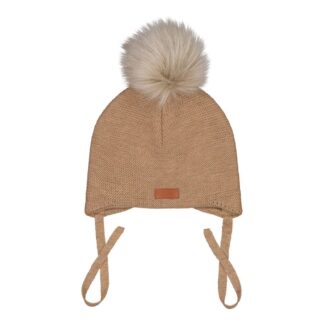 Mini Crystal Hat -Merinovillapipo | Peanut Butter - 0-2M