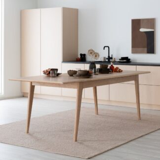 Mooda Lundegård jatkettava ruokapöytä 180x90+59,5 cm valkotammi