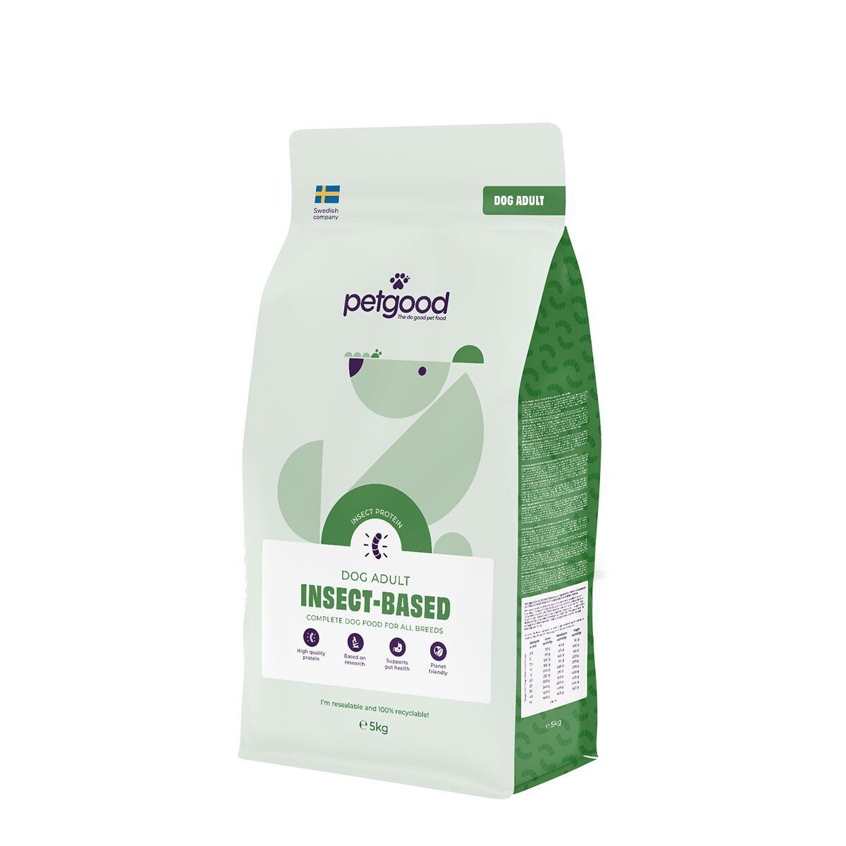 Petgood hyönteispohjainen premiumruoka aikuiselle koiralle