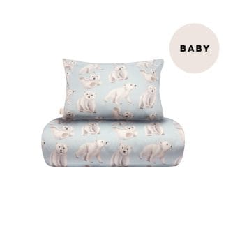 Polar Bears -Pussilakanasetti Baby | Icy Blue