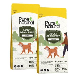 Purenatural Dog Adult Grain Free Salmon 2 x 12 kg,vain verkosta