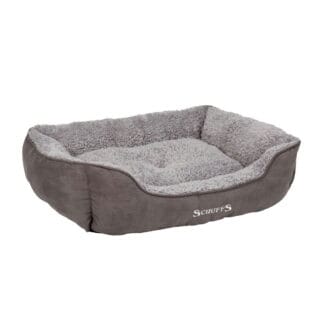 Koiran reunallinen peti Scruffs Cosy, harmaa