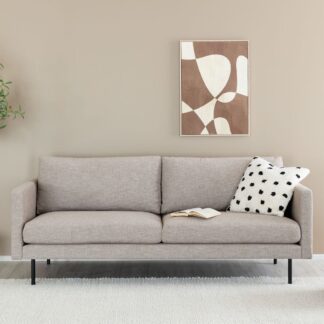 Scandic Copenhagen 3-istuttava sohva beige Verdon 416, mustat jalat