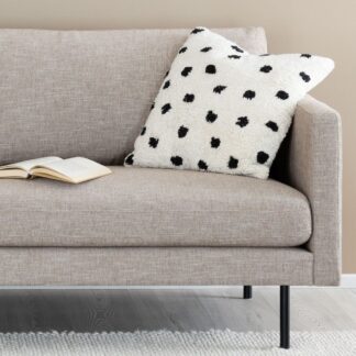 Scandic Copenhagen 2-istuttava sohva beige Verdon 416, mustat jalat