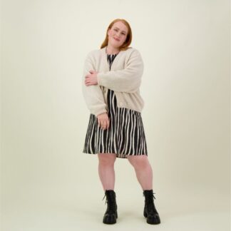 Mohair Short Cardigan -Neuletakki | Vanilla - XL/XXL