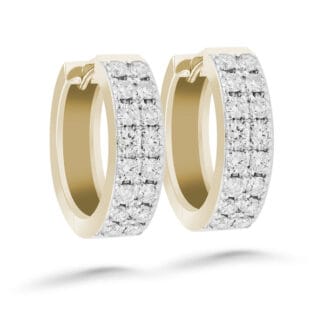 Silván Henrietta timanttikorvakorut 0,64ct, keltakultaa, timanttikorut