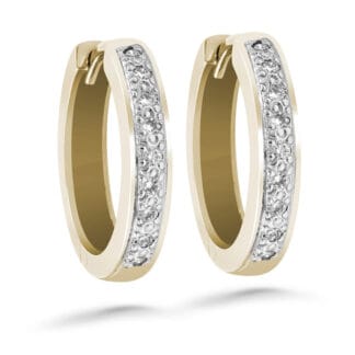 Silván Olivia timanttikorvakorut 0,18ct, keltakultaa, timanttikorut
