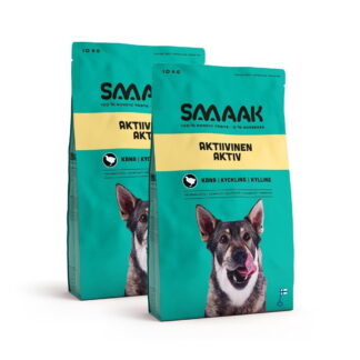 SMAAK aktiivisen koiran ruoka 2 x 10 kg