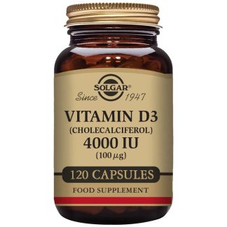 Solgar D3-vitamiini 4000 IU (100 µg) 120 kaps 120 kaps