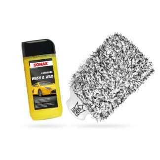 Autoshampoo SONAX Carnauba Wash & Wax - Vahashampoo, 500 ml, 500 ml + Wash mitt