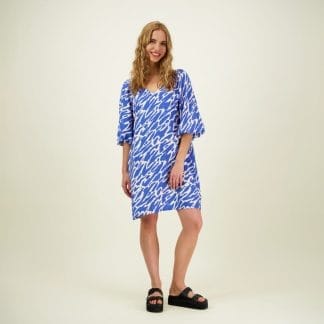 Sophy Volume Sleeve Tunic Dress -Mekko |  Electric - M