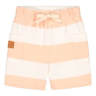 Striped Collegeshortsit | Milky Apricot - Vanilla - 98/104
