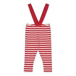 Striped Rib Brace Pants -Henkselihousut | Poppy/Vanilla - 98/104