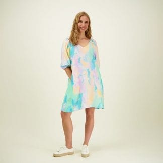 Sunset Volume Sleeve Tunic Dress -Mekko - XXL