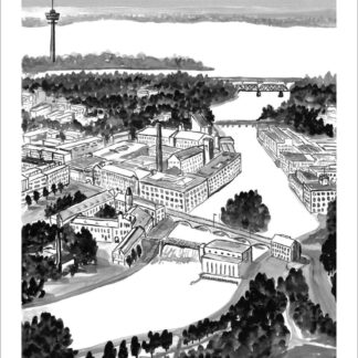 Kaverini Tampere kaupunkijuliste 50x70 cm