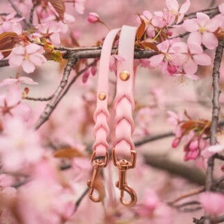 Tyylivoitto Braid talutin, baby pink/ruusukulta