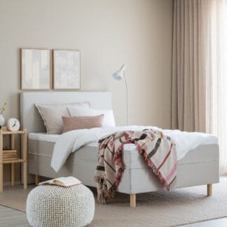 Unia Arki jenkkisänky 120x200 cm basic pp, lv koivu jalat, beige Altea