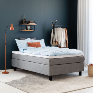 Unia Basic jenkkisänky 120x200 cm relax pp, mustat jalat,  harmaa Ibiza