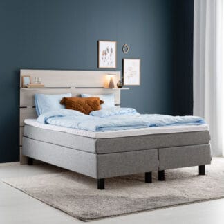 Unia Basic jenkkisänky 160x200 cm basic pp, mustat jalat,  harmaa Ibiza