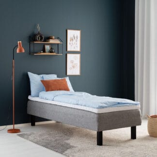 Unia Basic runkopatjasänky 90x200 cm basic pp, mustat jalat, harmaa Ibiza