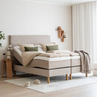 Unia Kulta moottorisänky 160x200 XL beige, Unia muoto 9cm, Pyöreä öljytty