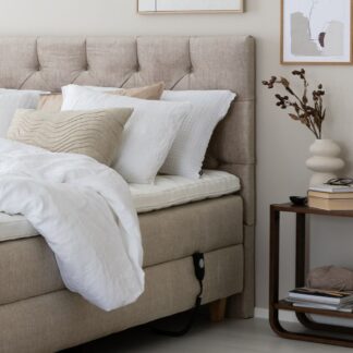 Unia Platina moottorisänky 120 L luonnonkumi, tammi jalat, beige Vogue 02