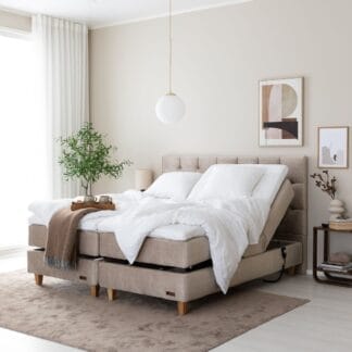 Unia Platina moottorisänky 180 XL luonnonkumi, tammi jalat, beige Vogue 0