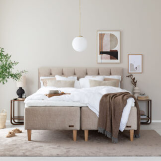 Unia Platina runkopatjasänky 160 M/L ergo, tammi jalat, beige Vogue 02