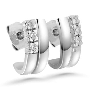 Silván Daria timanttikorvakorut 0,12ct, valkokultaa, timanttikorut