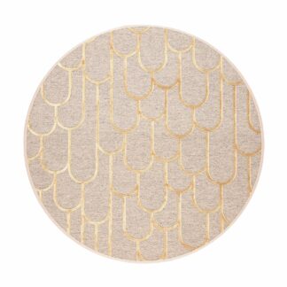 VM Carpet Paanu matto 133 cm pyöreä 7 kulta