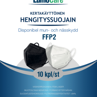 Lumocare FFP2 hengityssuojain musta 10 kpl 10 kpl