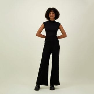 Wide Leg Trousers -Housut | Black - XS