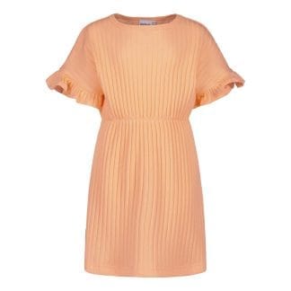Wide Rib -Frilla Mekko | Peachy - 134/140