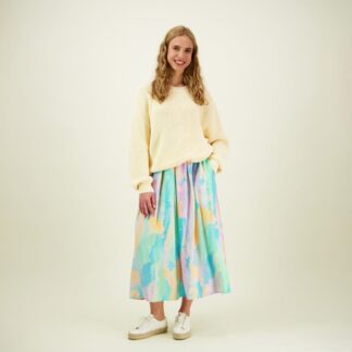 Cotton Knit Jumper -Neulepaita |  Milky - XL/XXL