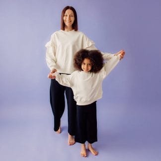 Women's Frill Sweater -Collegepaita | Vanilla - XXL