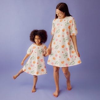Women's Lovely Puff Sleeve Tunic Dress -Mekko | Vanilla - XXL