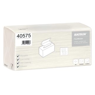 Aftørringsklud Katrin Flex Master 1-lags hvid Non Woven - (5 pakker x 100 stk.)