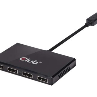 CLUB3D Multi Stream Transport Hub DisplayPort 1.2 Quad Monitor USB Powered