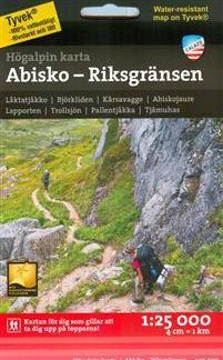 Calazo Abisko - Riksgränsen ulkomaan retkeilykartta
