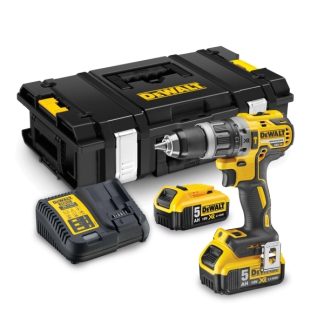 DeWALT XR DCD796P2-QW - Vasaraporakone/porakone - akkuporakone - 2-nopeuksinen - avaimeton porakori 13 mm - 70 N-m - 2 akkua - 18 V