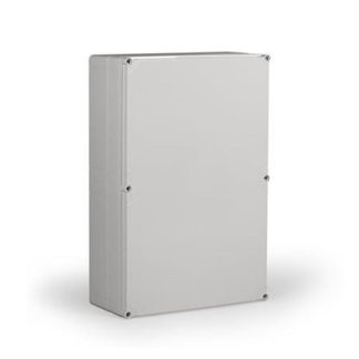 ENSTO Seinäkaapin asennusrasia täydellinen Cubo O ABS 400x600x185 mm harmaa RAL7035 harmaalla korkealla kannella IP66/67 ilman koloja
