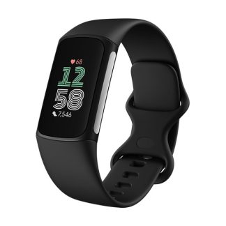 Fitbit Charge 6 - aktivitetssporer med uendelighedsbånd - silikone - obsidian - Bluetooth