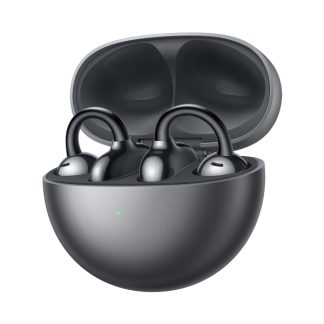Huawei FreeClip - Todella langattomat in-ear kuulokkeet mikrofonilla - avoin korva - over-ear kiinnitys - Bluetooth - musta - musta