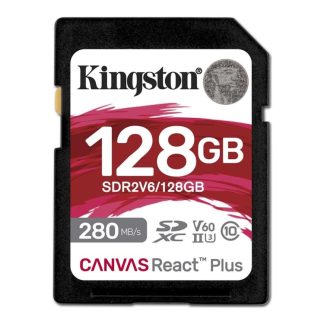 Kingston Technology 128 Gt Canvas React Plus SDXC UHS-II 280R/100W U3 V60
