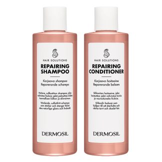 Korjaava Shampoo ja Hoitoaine - Kuiville ja vaurioituneille hiuksille