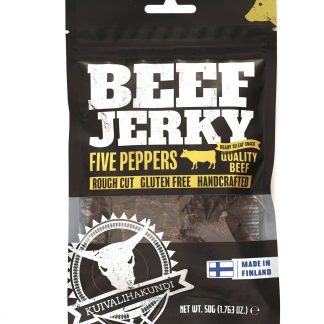 Kuivalihakundi Beef Jerky Five Peppers, 50g naudan