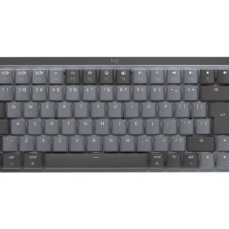 Logitech Master Series MX Mechanical Mini for Mac - näppäimistö - bagbelyst - trådløs - Bluetooth LE - QWERTY - US International - tastkontakt: Tactile Quiet - avaruudenharmaa - avaruusharmaa