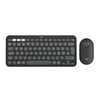 Logitech® | Pebble 2 Combo - Näppäimistö ja hiiri - langaton - Bluetooth LE - Pohjoismainen asettelu - Tonal-Graphite