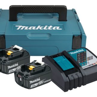 Makita DC18RC - Akkulaturi + akku 2 x - Li-Ion - 3 Ah - 54 Wh - 1 x akkujen laturi